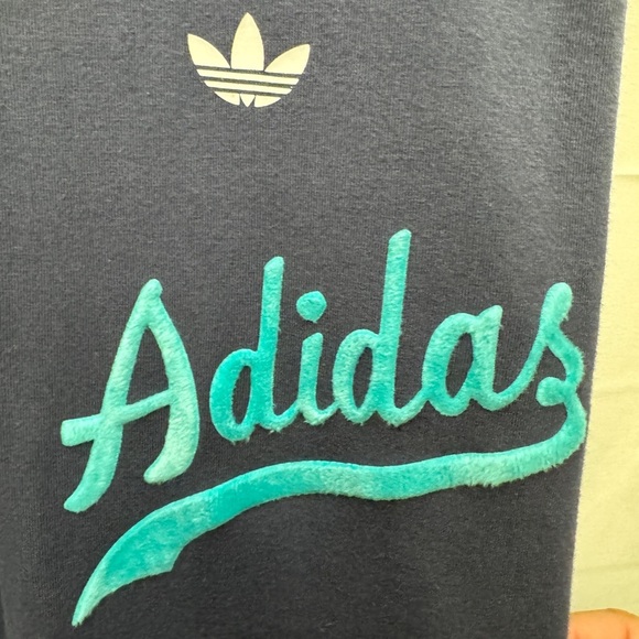 Adidas Navy Leggings with Logo - Picture 4 of 11